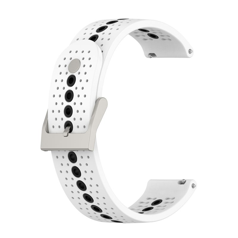 S-TOP For Garmin Move Sport 20mm Silicone Watch Band(White Black) - Image 1
