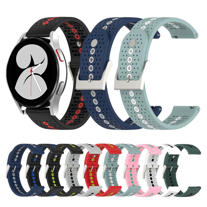 S-TOP For Garmin Move Sport 20mm Silicone Watch Band(White Black) - Image 2