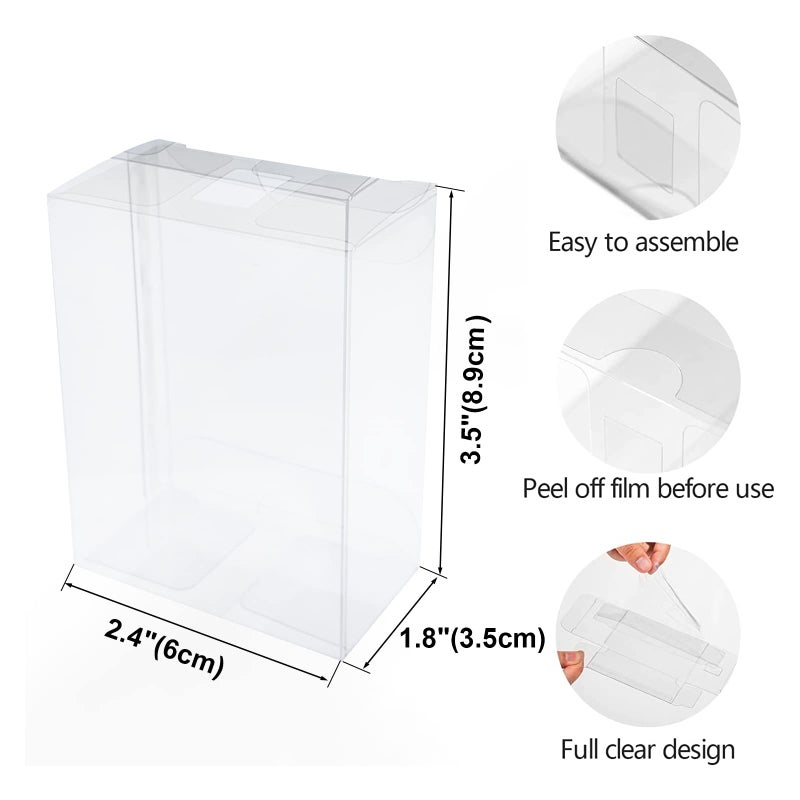 RomanticBaking 50 Pack 3.5"x 2.4"x 1.38"Clear Rice Krispie Treat Boxes with Hole Cakesickle Boxes Small Macaron,Candy,Treat Boxes Party Favors Box - Image 2