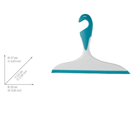 WENKO 20177100 Bathroom Squeegee Loano Light Blue - for Bathroom and Shower, Plastic, Light Blue - Image 4