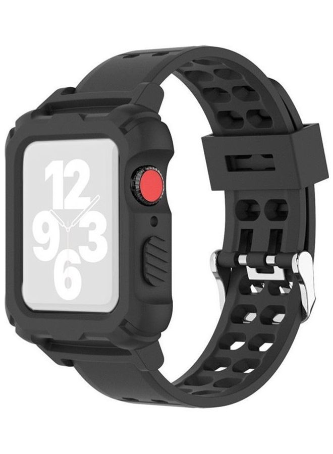 نيبمينينت سوار ساعة بديل جيلي شفاف من جلاسير لساعة أبل سيريز 6/SE/5/4 مقاس 40 مم أسود - Image 1