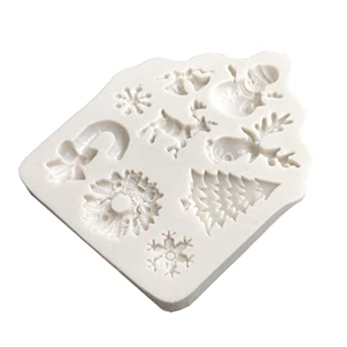CALANDIS Christmas Tree Snowman Snowflake Shape Molds Silicon Mold Fondant Mould DIY Cake Sugar Modeling Tools Jewelry Making Moulds | Christmas Decor Item for Home - Image 2