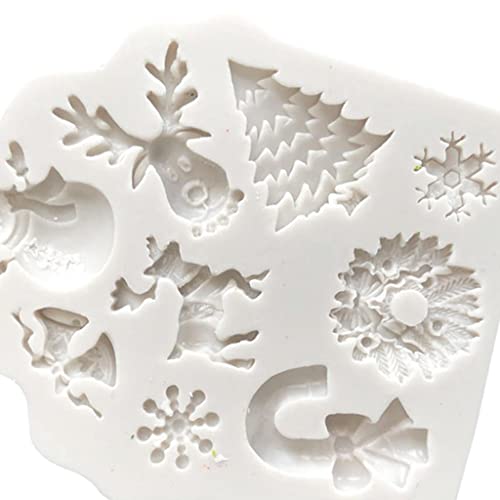 CALANDIS Christmas Tree Snowman Snowflake Shape Molds Silicon Mold Fondant Mould DIY Cake Sugar Modeling Tools Jewelry Making Moulds | Christmas Decor Item for Home - Image 3
