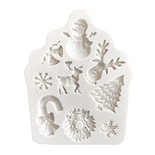 CALANDIS Christmas Tree Snowman Snowflake Shape Molds Silicon Mold Fondant Mould DIY Cake Sugar Modeling Tools Jewelry Making Moulds | Christmas Decor Item for Home - Image 1