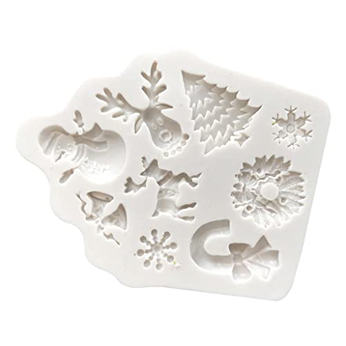 CALANDIS Christmas Tree Snowman Snowflake Shape Molds Silicon Mold Fondant Mould DIY Cake Sugar Modeling Tools Jewelry Making Moulds | Christmas Decor Item for Home - Image 5