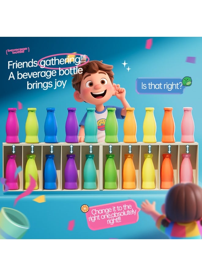 Beverage Bottle Color Matching Game | Fun Bottle Guessing & Collision Toy for Kids, Educational Color Cognition & Social Interaction Toy, Perfect for Family Gatherings & Parties - Image 4