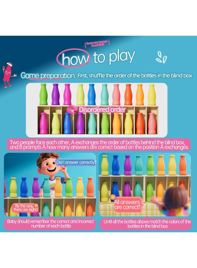 Beverage Bottle Color Matching Game | Fun Bottle Guessing & Collision Toy for Kids, Educational Color Cognition & Social Interaction Toy, Perfect for Family Gatherings & Parties - Image 2
