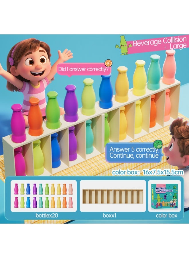 Beverage Bottle Color Matching Game | Fun Bottle Guessing & Collision Toy for Kids, Educational Color Cognition & Social Interaction Toy, Perfect for Family Gatherings & Parties - Image 1