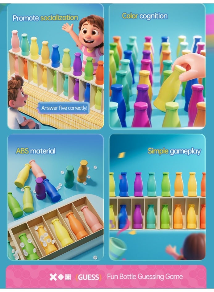 Beverage Bottle Color Matching Game | Fun Bottle Guessing & Collision Toy for Kids, Educational Color Cognition & Social Interaction Toy, Perfect for Family Gatherings & Parties - Image 3