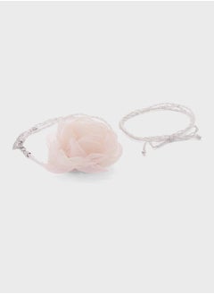 Ginger Oversized Floral Tie Up Choker Necklace  - Image 1
