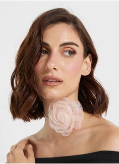 Ginger Oversized Floral Tie Up Choker Necklace  - Image 4
