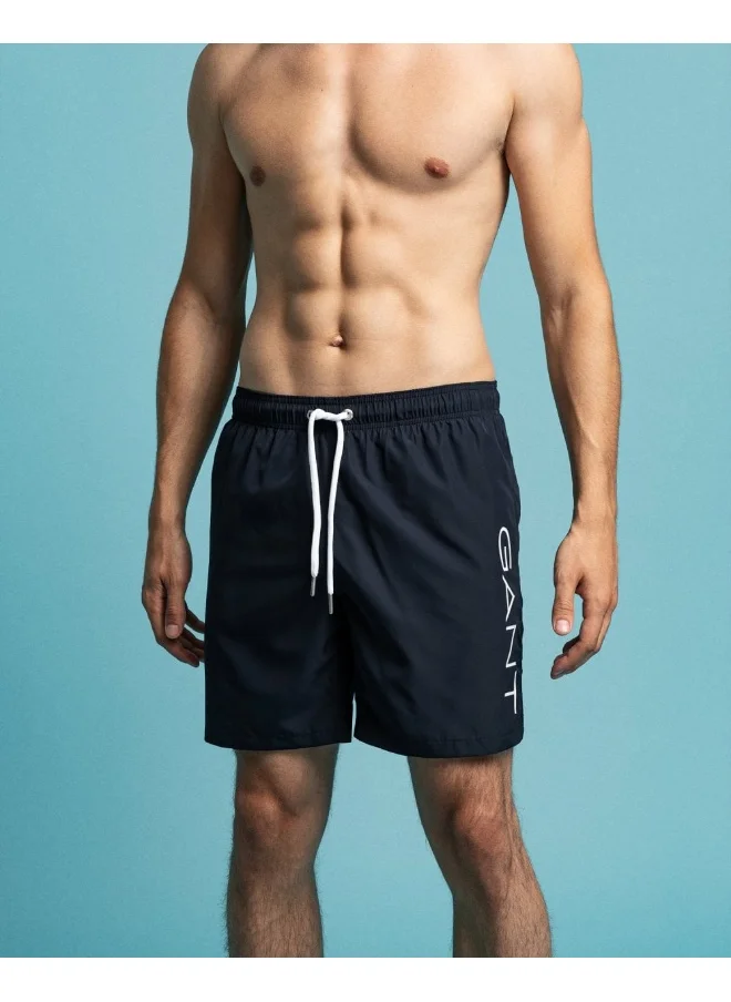 GANT Gant Long Cut Lightweight Logo Swim Shorts