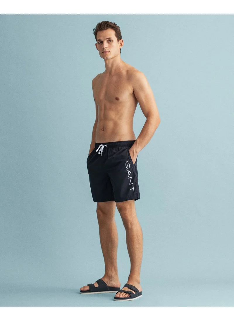 GANT Gant Long Cut Lightweight Logo Swim Shorts