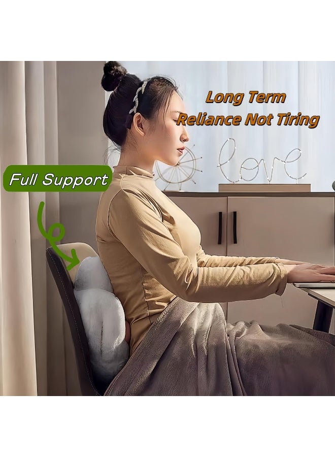 مجموعة وسادة وبطانية لطيفة على شكل مخلب قطة، بطانية قطيفة ووسادة على شكل مخلب قطة بتصميم دافئ لليد، مثالية للقيلولة والسفر والتخييم والمنزل والمكتب (بني) - Image 3