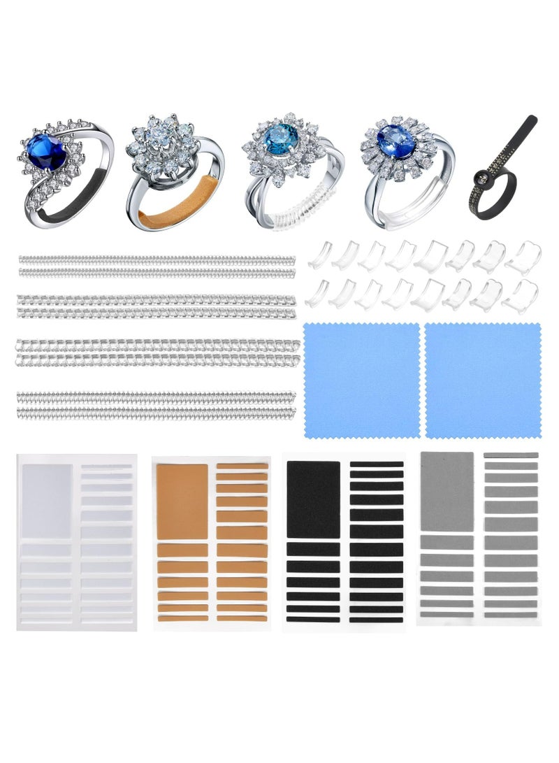 CMGTYYD 31 Pcs Ring Size Adjuster with Ring Size Measuring Tool for Loose Rings, Plug-in Invisible Ring Spiral, Fit Any Rings Sizes  - Image 1