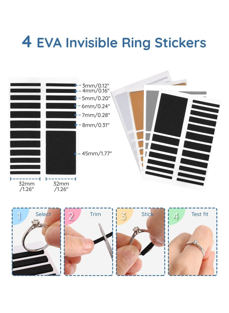 CMGTYYD 31 Pcs Ring Size Adjuster with Ring Size Measuring Tool for Loose Rings, Plug-in Invisible Ring Spiral, Fit Any Rings Sizes  - Image 4