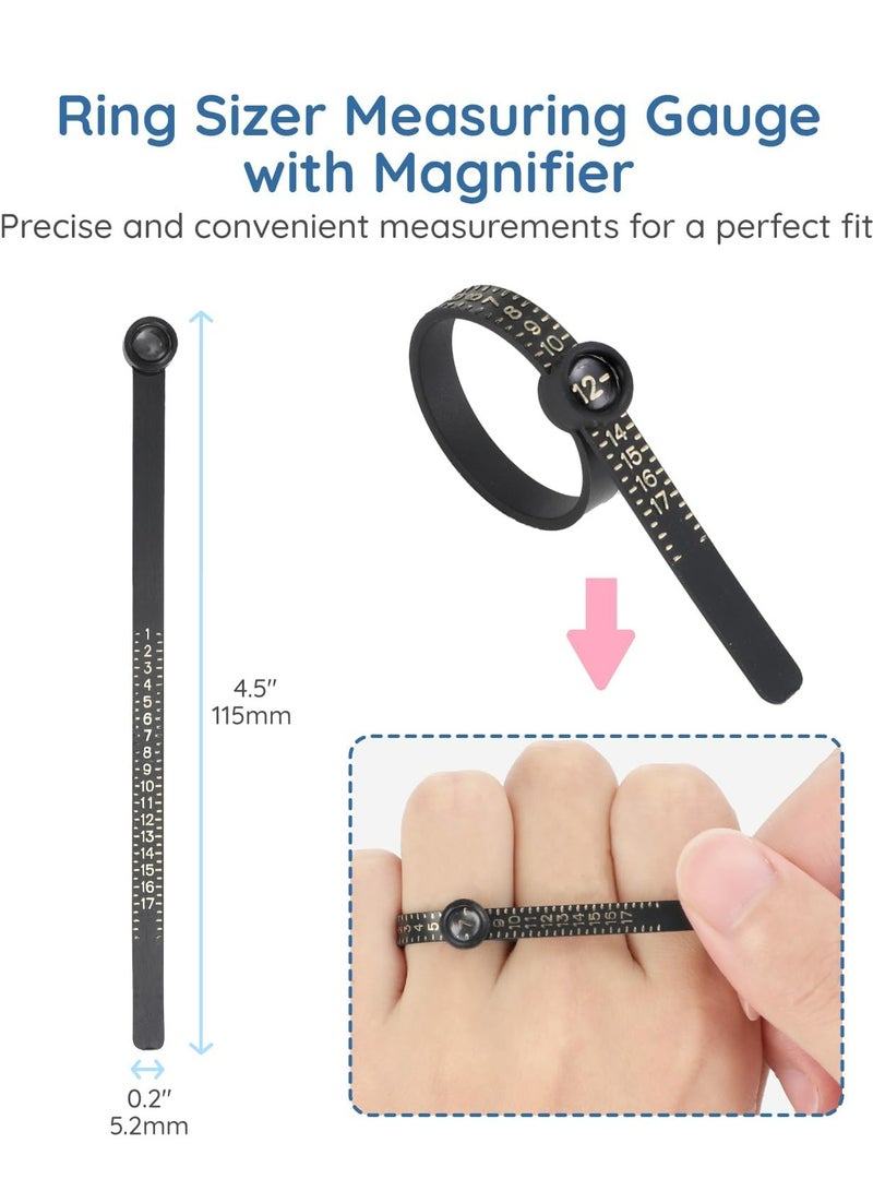 CMGTYYD 31 Pcs Ring Size Adjuster with Ring Size Measuring Tool for Loose Rings, Plug-in Invisible Ring Spiral, Fit Any Rings Sizes  - Image 5