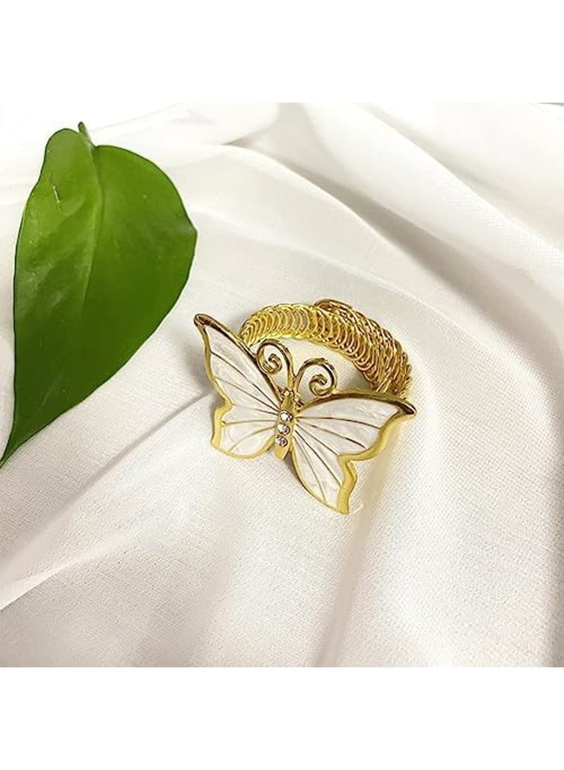 SYOSI Butterfly Curtain Tiebacks, Gold Decorative Curtain Holders, Elegant Metal Buckle Clips for Drapes, Window Curtains, Home, Office, Cafe, Balcony, Lovely Butterfly Design, 2PCS, Gold - Image 3