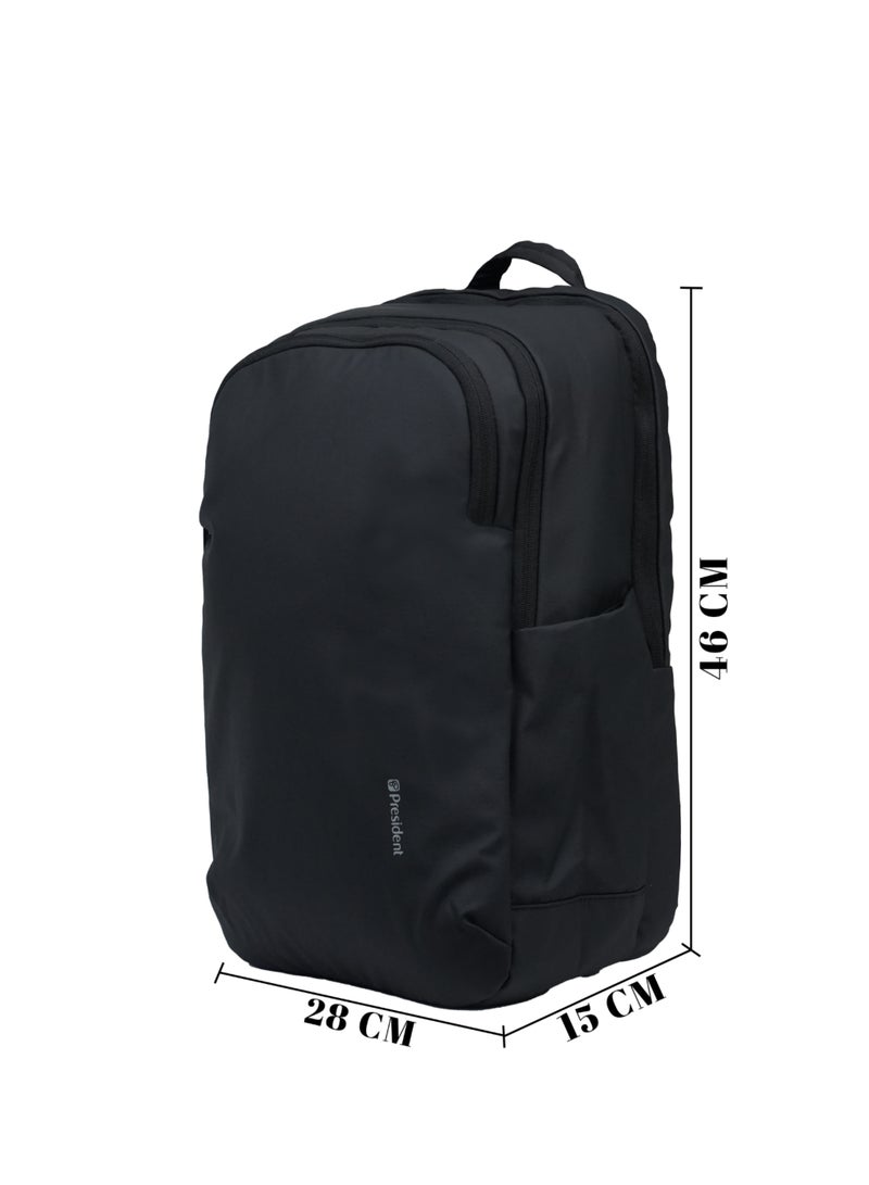 PRESIDENT Backpack Business Travel Durable Backpack with Waterproof Fashionable Multifunctional College School Backpack for Men And Women ( Black ) BPP3068 - Image 4