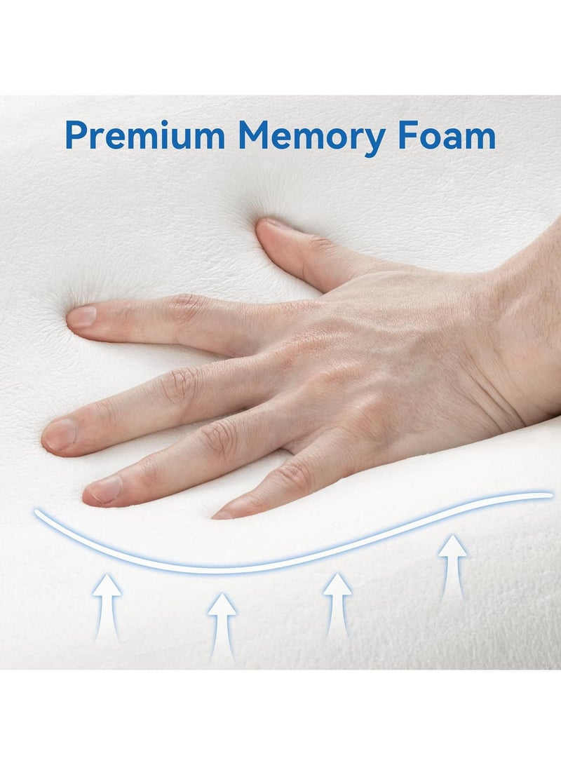 Memory Foam Pillow, Orthopedic Pillow for Neck Pain Strain Relief Cervical Contour Memory Foam Pillow Adjustable Orthopedic Sleeping Pillows for Side, Back and Stomach Sleepers