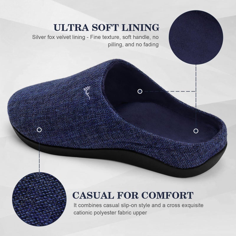 ERGOfoot Orthotic Slippers with Arch Support for Plantar Fasciitis Pain Relief, Comfortable Orthopedic Clog House Shoes with Indoor Outdoor Anti-Skid Rubber Sole - Image 4