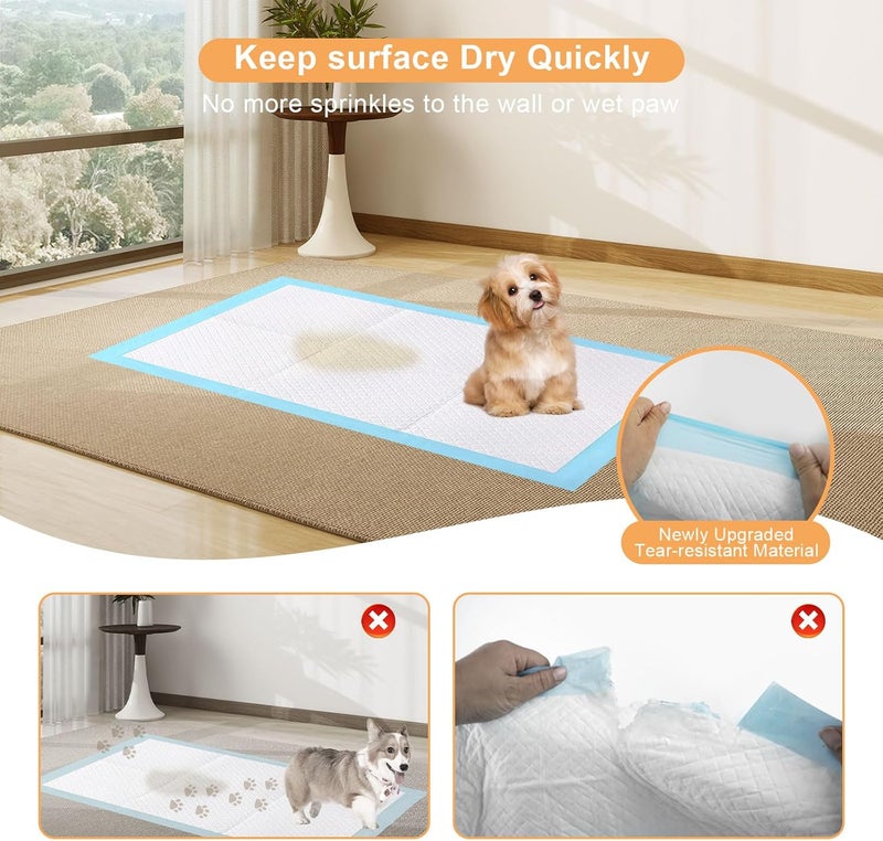 SUPRONLOVE Pee Pads for Dogs 32"X55" Dog Pads Extra Large 40count,XXXXL Puppy Pee Pads Leak-Proof & Super Absorbent Pet Dog Pee Pads,Thicken Disposable Potty Pads Puppy Training Pads for Cats Rabbits - Image 5