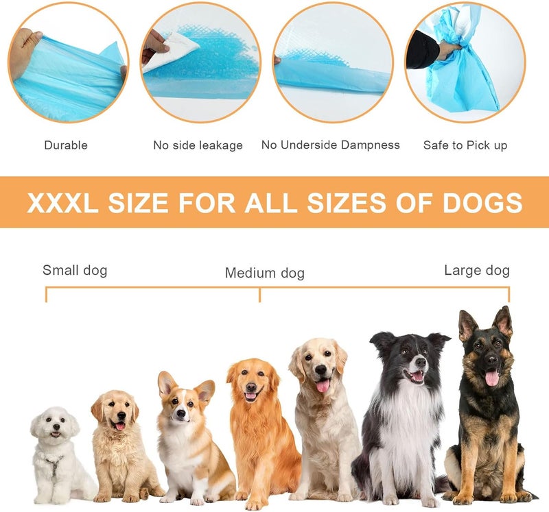 SUPRONLOVE Pee Pads for Dogs 32"X55" Dog Pads Extra Large 40count,XXXXL Puppy Pee Pads Leak-Proof & Super Absorbent Pet Dog Pee Pads,Thicken Disposable Potty Pads Puppy Training Pads for Cats Rabbits - Image 2