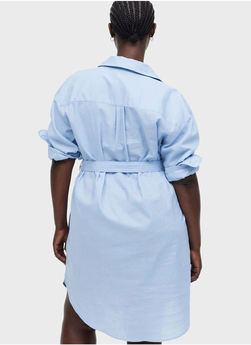 H&M Belted Shirt Dress