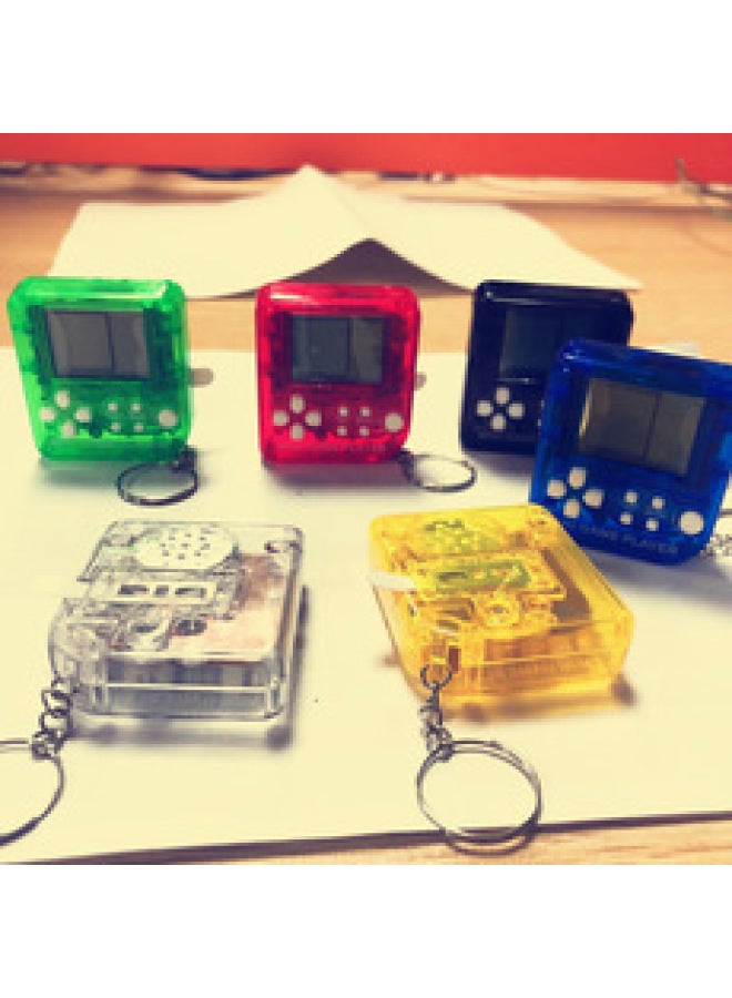Handheld Mini Game Machine Toy Tetris Game Machine Nostalgia Classic Game Machine Gift Keychain-Color:Marca Powder  - Image 4