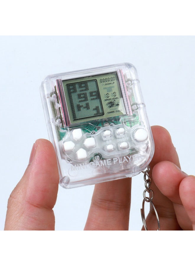 Handheld Mini Game Machine Toy Tetris Game Machine Nostalgia Classic Game Machine Gift Keychain-Color:Marca Powder  - Image 3
