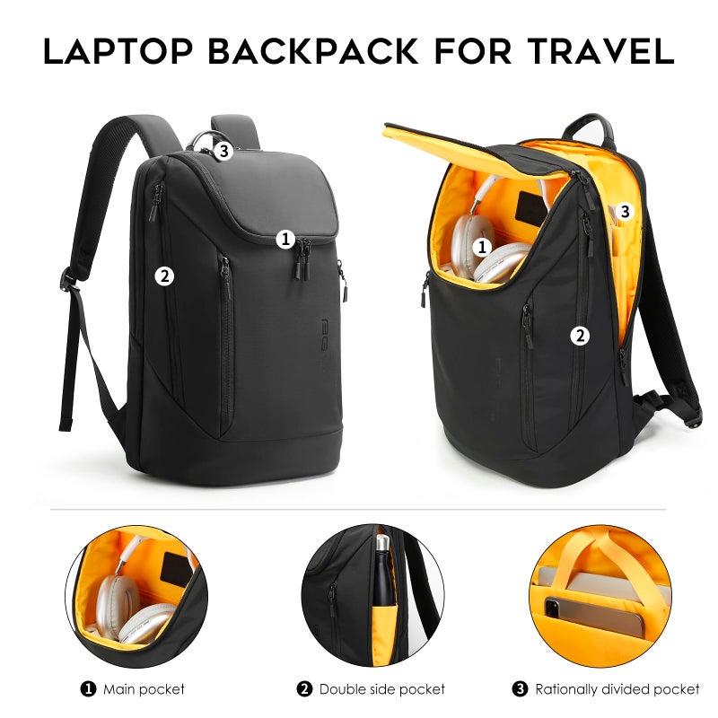 BANGE Commute backpack can hold 15.6 inch laptop,Flight approved carry on backpack for men and woman - Image 2