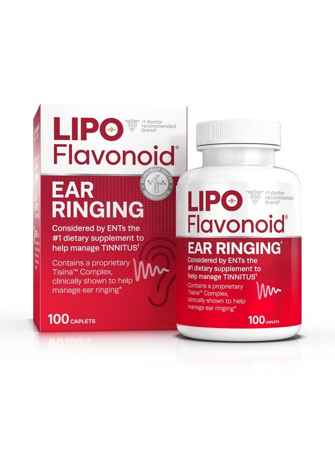 Lipo-Flavonoid Lipo Flavonoid Plus, Tinnitus Relief For Ringing Ears, OTC Flavonoid Ear Health Vitamins, Bioflavonoids & Vitamin C, 100 Caplets  - Image 1