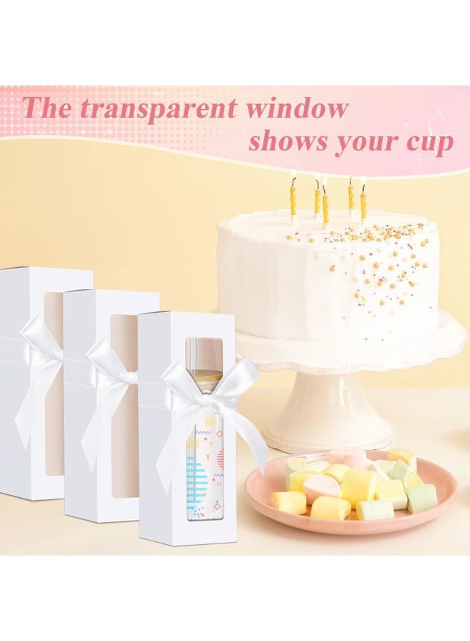 meiqidi 10 Pcs Tumbler Gift Box, Tumbler Boxes with Ribbon and Window, Large White Gift Box for 12oz/16oz/20oz Tumbler, 9.6x3.35x3.35 Inch - Image 5