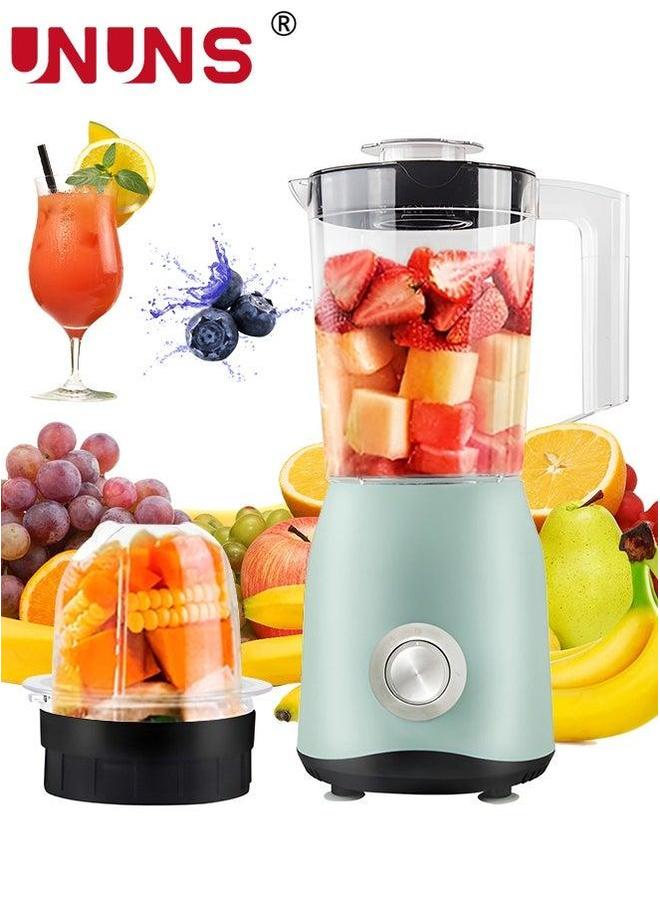 UNUNS Personal Size Blenders,Classic Retro Electric Pulse Blender,1.5 Liter +500ML Glass Pitcher,High Power 1500 Watts Crushes And Pulverizes Ice Cubes,Blend Smoothie,Crush Ice,Shakes - Image 1