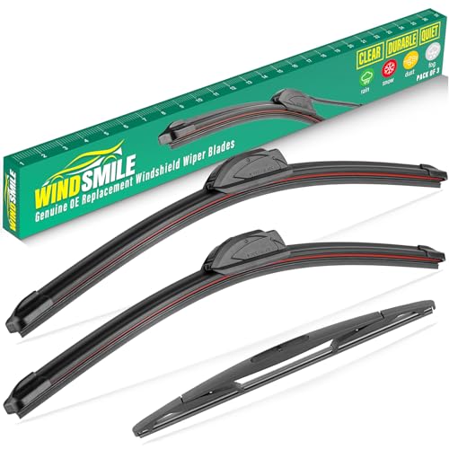 WINDSMILE 22" 22" 12" Windshield Wiper Blades Replacement for Chevy Chevrolet Tahoe 2009-2014 Chevy Suburban 1500/2500, Cadillac Escalade/ESV/EXT 2009-2014 Front Rear Wipers Set (Pack of 3) - Image 1