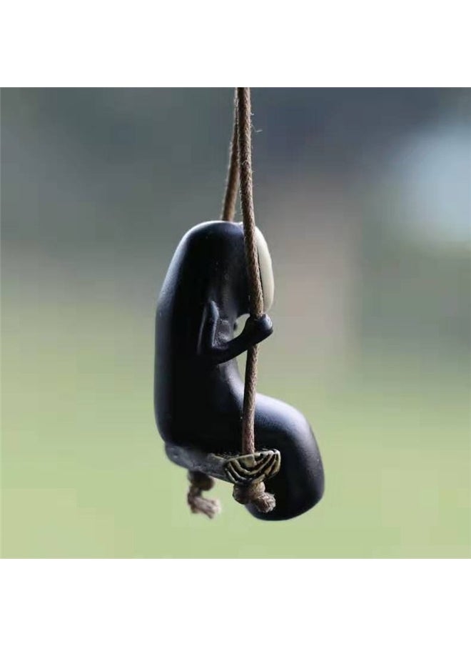 Generic Decorative Car Pendant，No Face Man Car Pendant Hanging Swing, Faceless Male Car Pendant, Anime Car Hanging Ornament Interior Decoration for Car Rearview Mirror, Home, Office  - Image 3