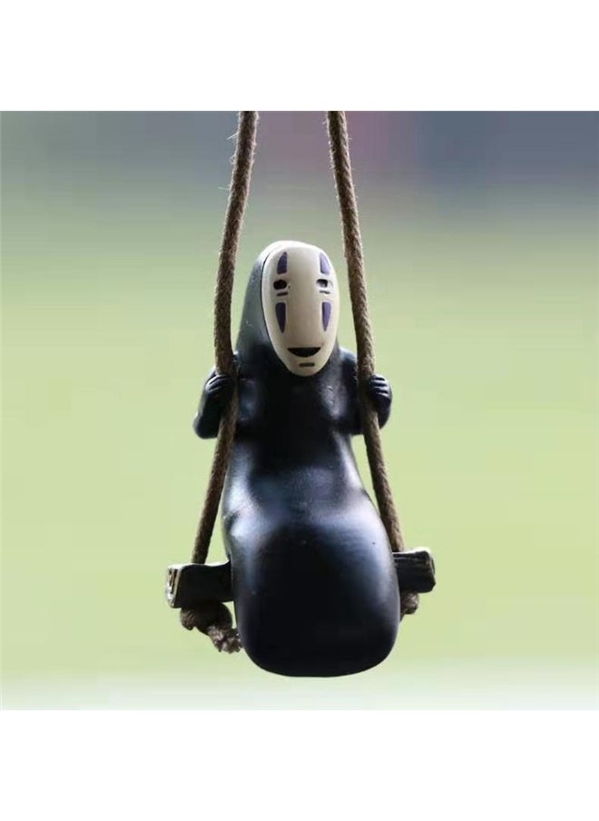 Generic Decorative Car Pendant，No Face Man Car Pendant Hanging Swing, Faceless Male Car Pendant, Anime Car Hanging Ornament Interior Decoration for Car Rearview Mirror, Home, Office  - Image 2