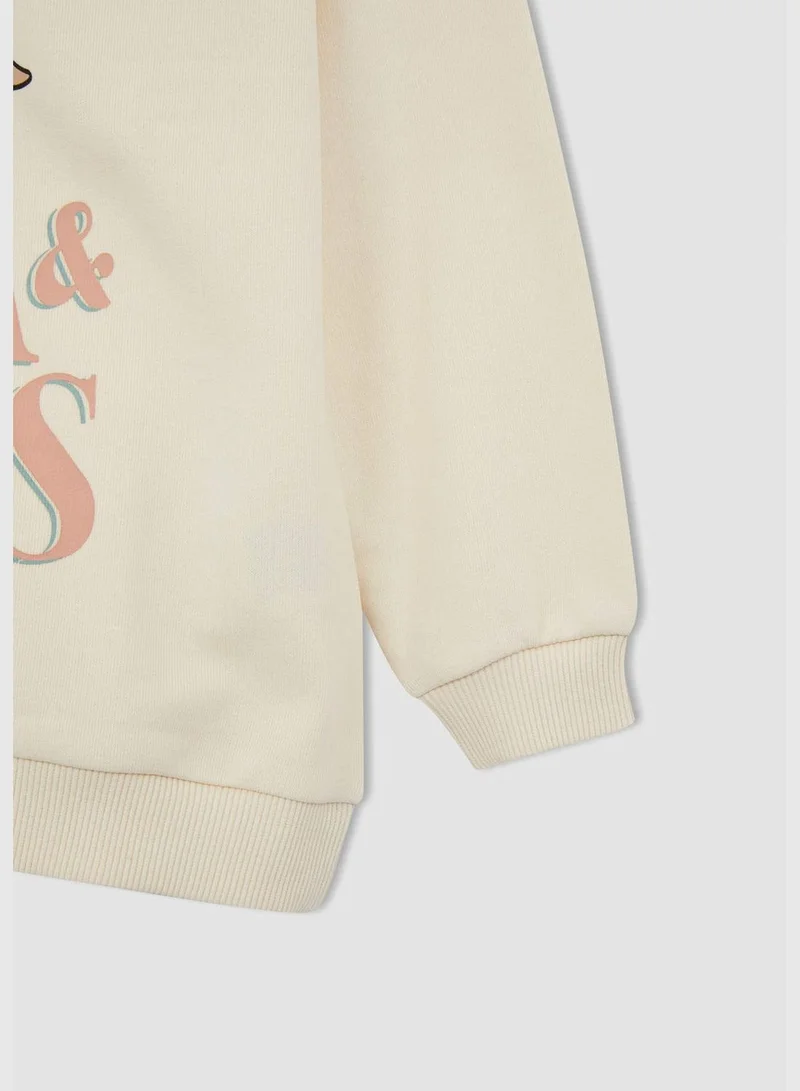 DeFacto Regular Fit Long Sleeve Lola Bunny Print Sweatshirt