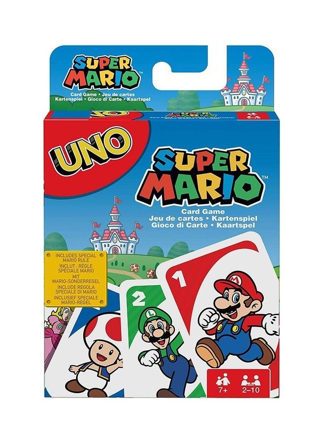 UNO Card Game Super Mario Theme 11.6 x 9 x 1.9cm - Image 1