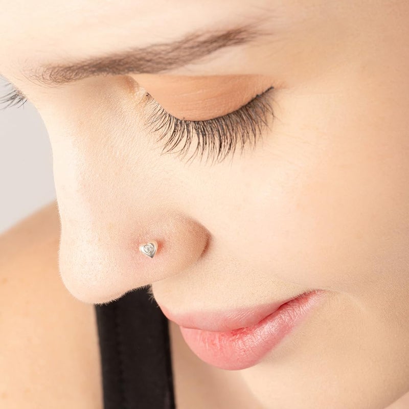 TOUCH925 Store Silver Nosepin | Waterproof and Anti-Tarnish | Pure 925 Silver Jewellery for Women | Gift for Women and Girls | Birthday and Anniversary Gift for Wife - Image 4