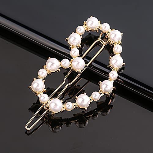 FAVELA Korean Style Pearl Girl Geometric Metal Hair Clips | Stylish Claw Clips Jaw Clips Clutches Hair Pins Hairband | Fashionable Barrettes Hair Accessories Jewellery For Women and Girls (Set of 6) - Image 2