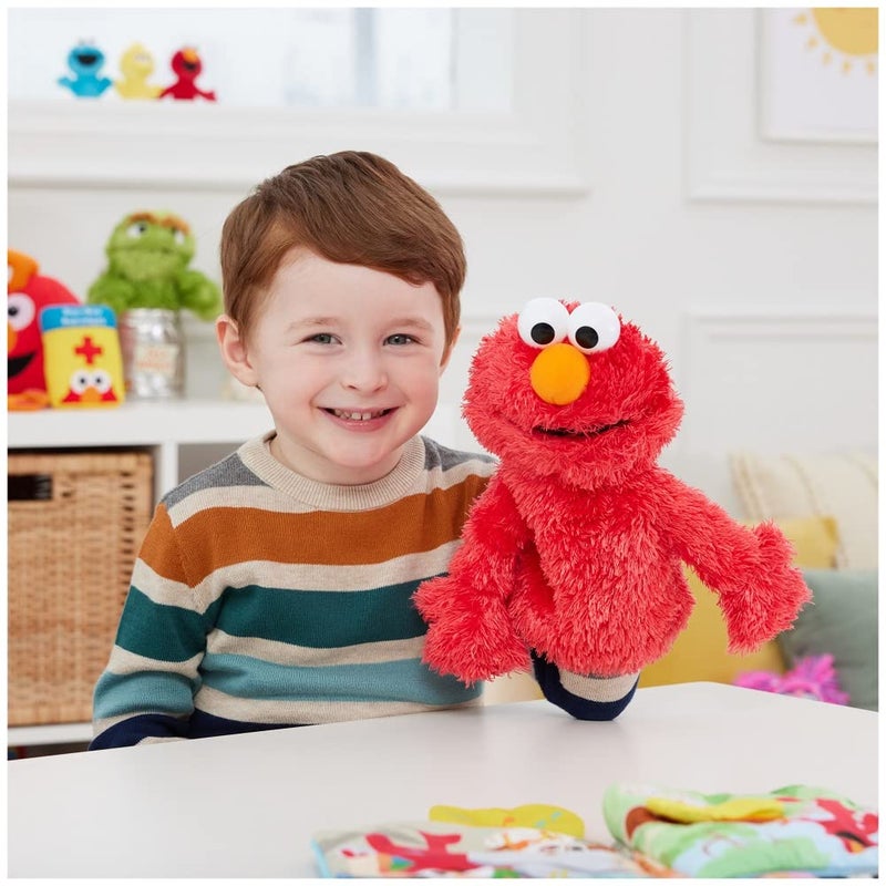 GUND Sesame Street Official Elmo Muppet Plush Hand Puppet, Premium Plush Toy for Ages 1 & Up, Red, 11” - Image 2