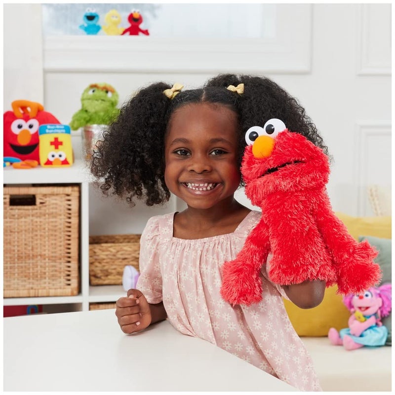 GUND Sesame Street Official Elmo Muppet Plush Hand Puppet, Premium Plush Toy for Ages 1 & Up, Red, 11” - Image 5