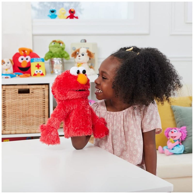 GUND Sesame Street Official Elmo Muppet Plush Hand Puppet, Premium Plush Toy for Ages 1 & Up, Red, 11” - Image 4