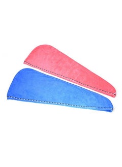 Generic Pack of 2 Hair Towel Set Blue/Pink  - Image 1