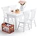 Minamzee 112 Dollhouse Table Chair Set 17pcs Wooden Miniature Kitchen Furniture Set with Breakfast Accessories for Dining Room - Image 4