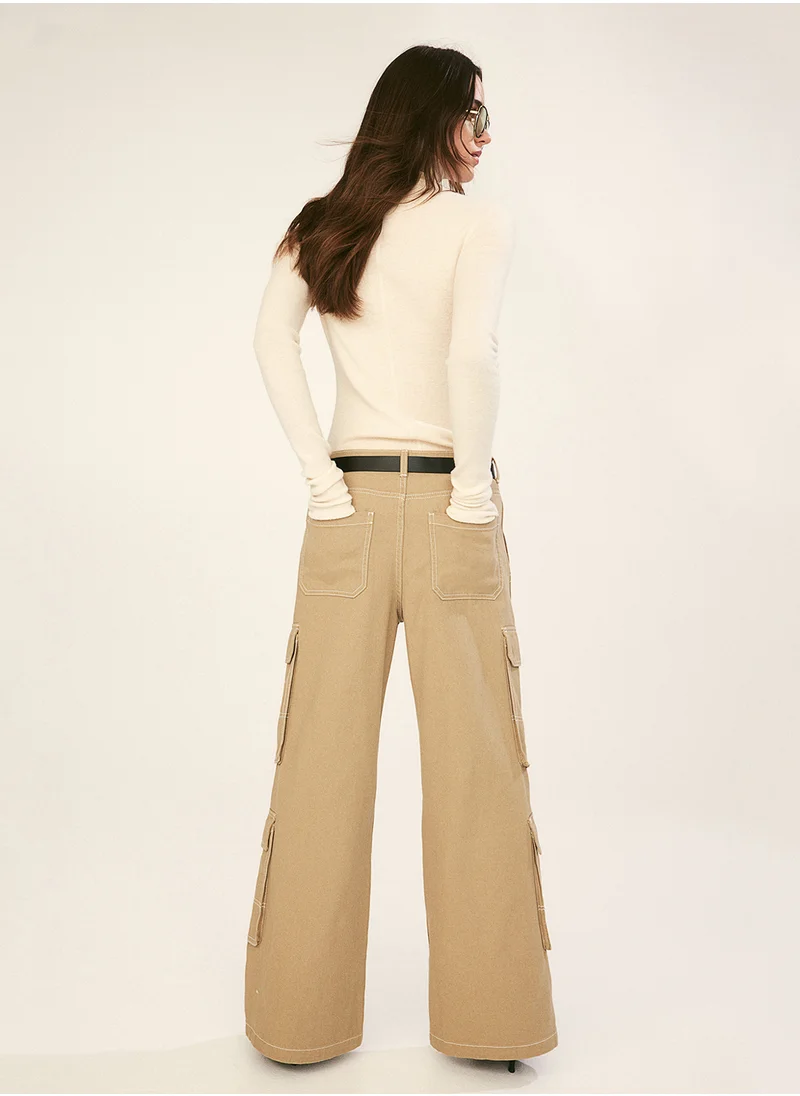 اتش اند ام Wide Cargo Trousers