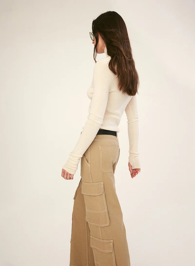H&M Wide Cargo Trousers