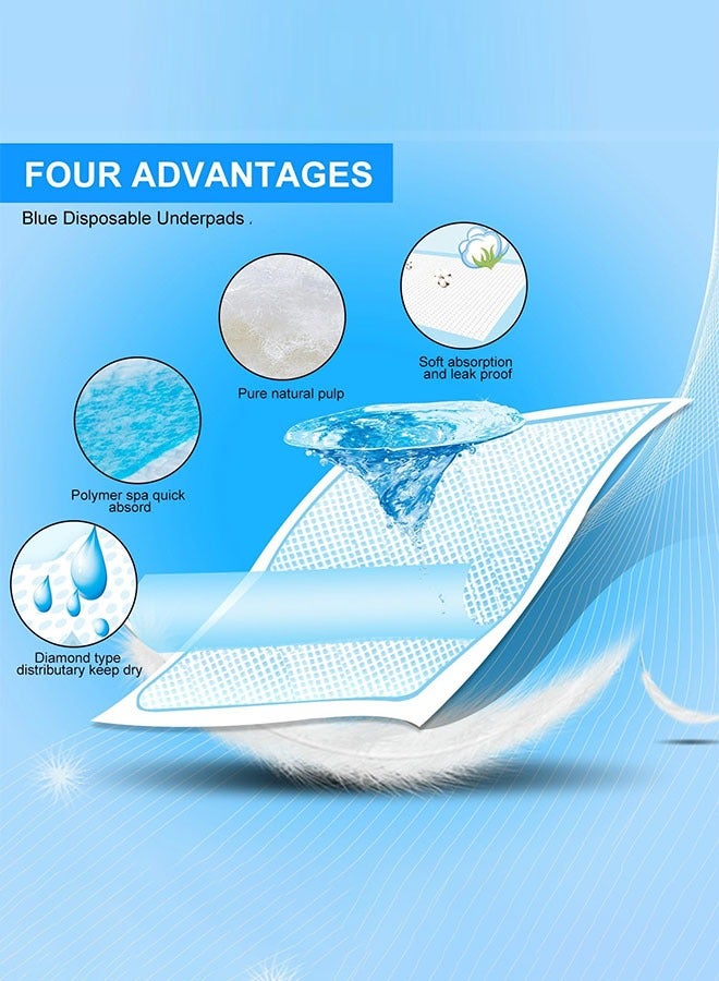 60*90CM Changing Diaper Pads Disposable Baby Diapers 5-Layer Protection Ventilation Waterproof Leak Proof Rapid Drying Blue Hospital Pad - Image 4