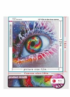 Excefore Diamond Painting Kits for Adults Kids DIY 5D Eye Round Full Drill Crystal Rhinestone Embroidery Paintings Gem Art Kit Home Wall Decor Gifts(30x30cm)  - Image 4